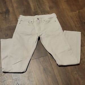 Levi's Mens Beige Straight Leg Jeans